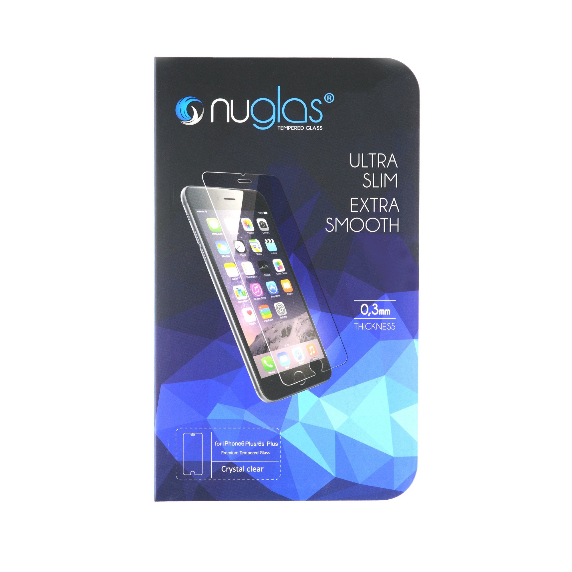 NuGlas Tempered Glass Screen Protector for iPhone 6 Plus/6s Plus