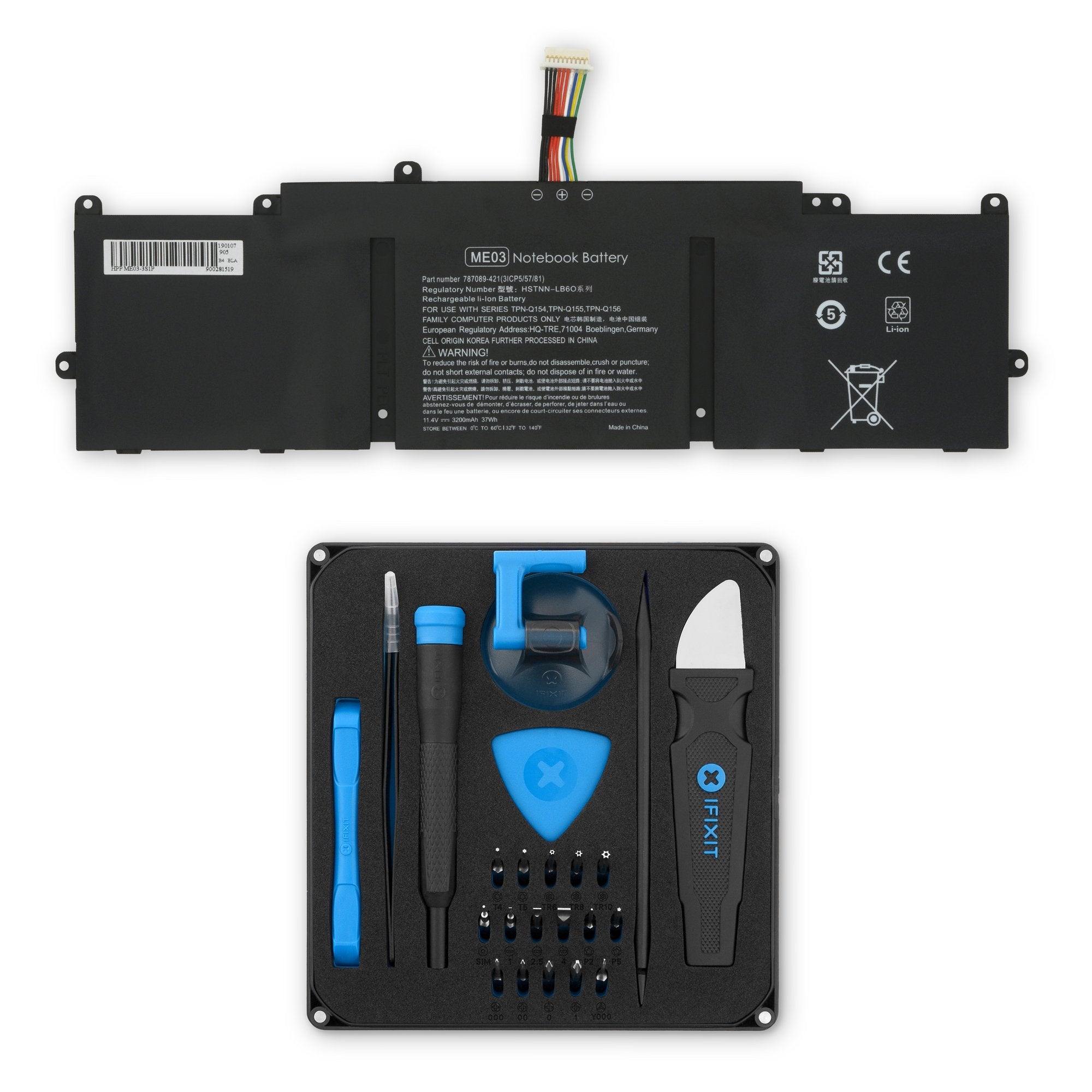 HP ME03XL Laptop Battery New Fix Kit