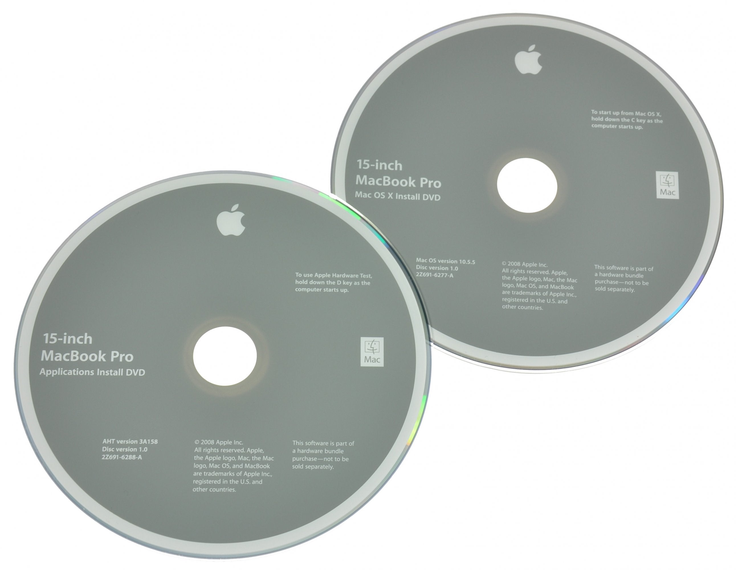 MacBook Pro 15" Unibody (Late 2008) Restore DVDs