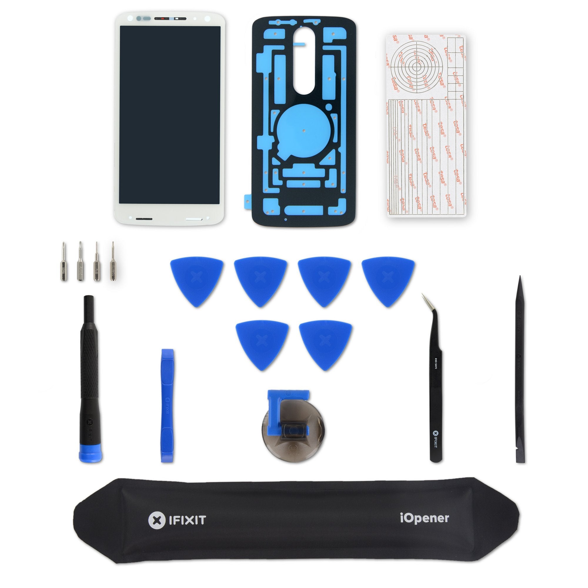 Droid Turbo 2 Screen - Genuine White New Fix Kit