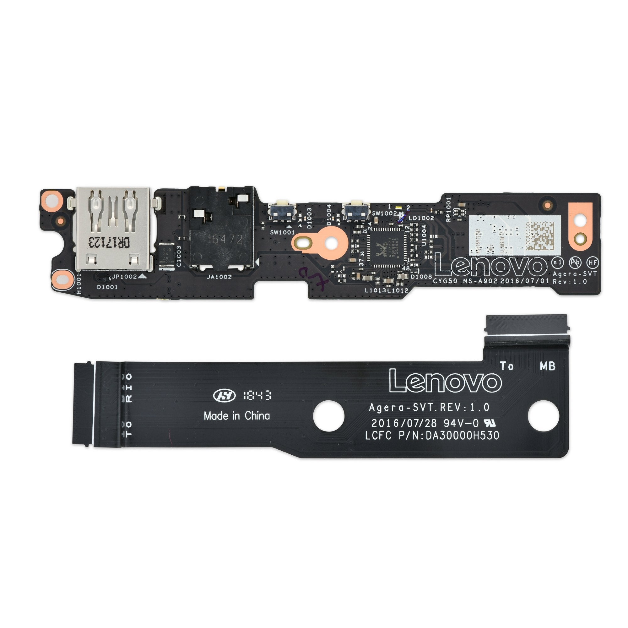 Lenovo Yoga 910 (13") USB Audio Power Board OEM