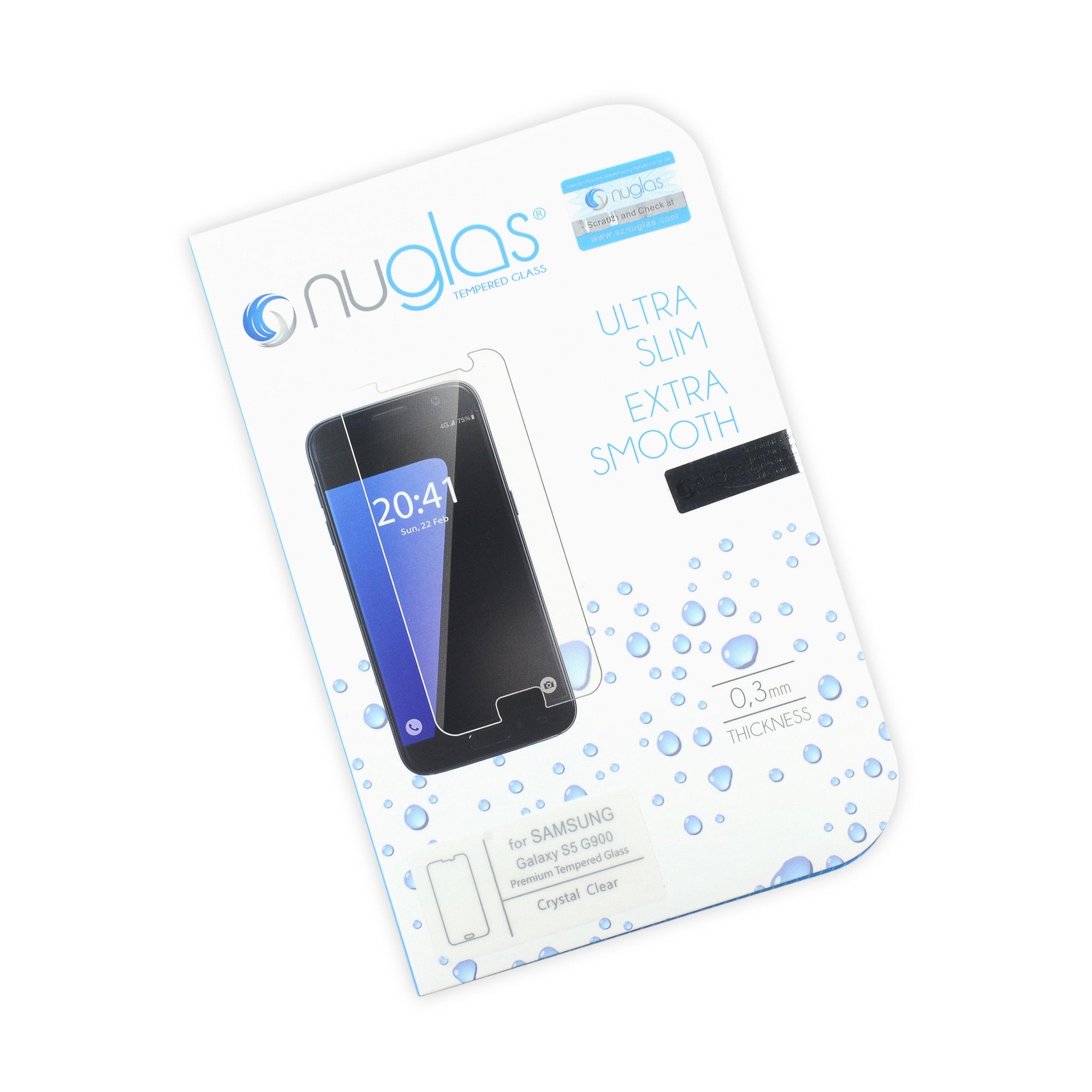 NuGlas Tempered Glass Screen Protector for Galaxy S5