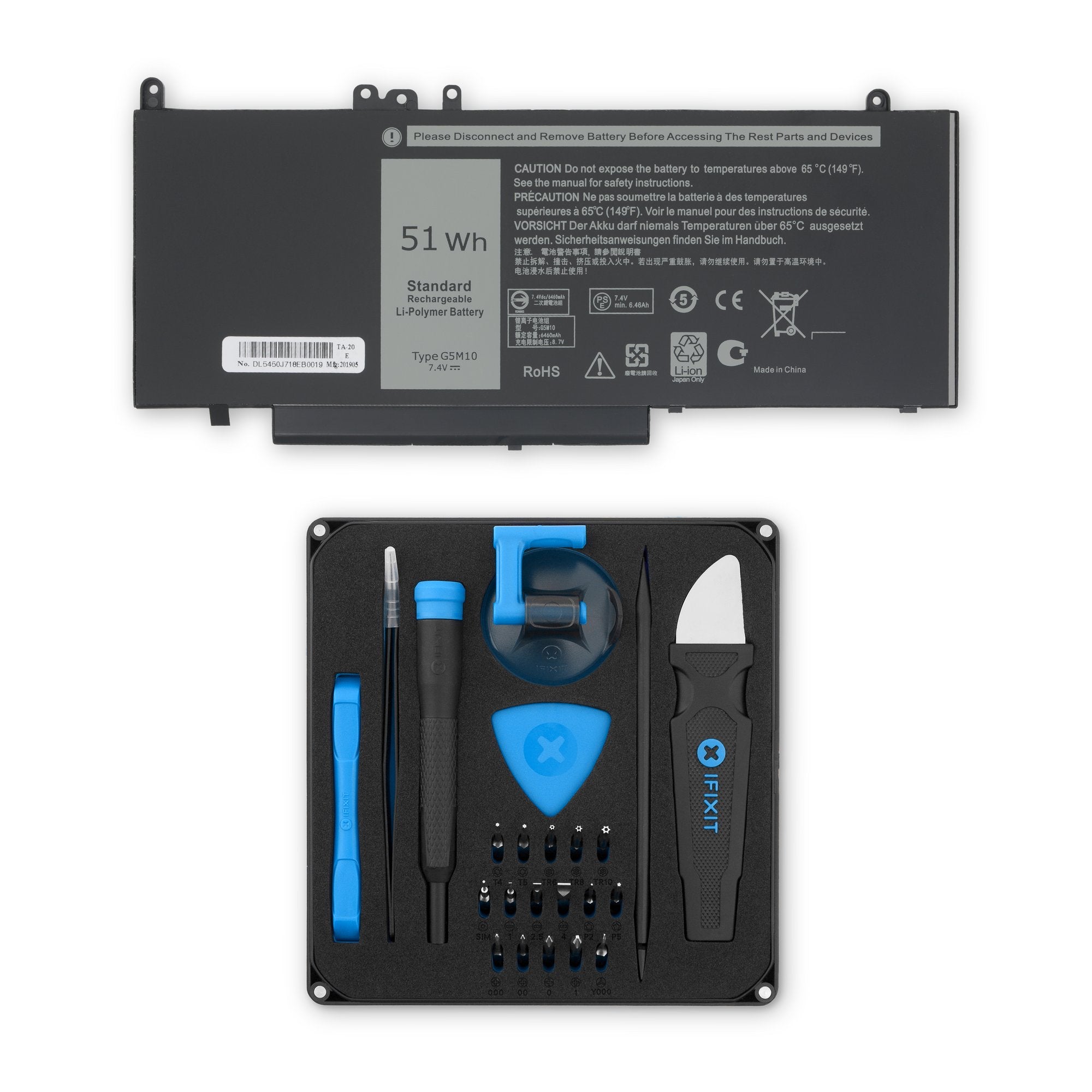 Dell Latitude 3150 / 3160 / E5250 / E5450 / E5550 7.4V Laptop Battery New Fix Kit