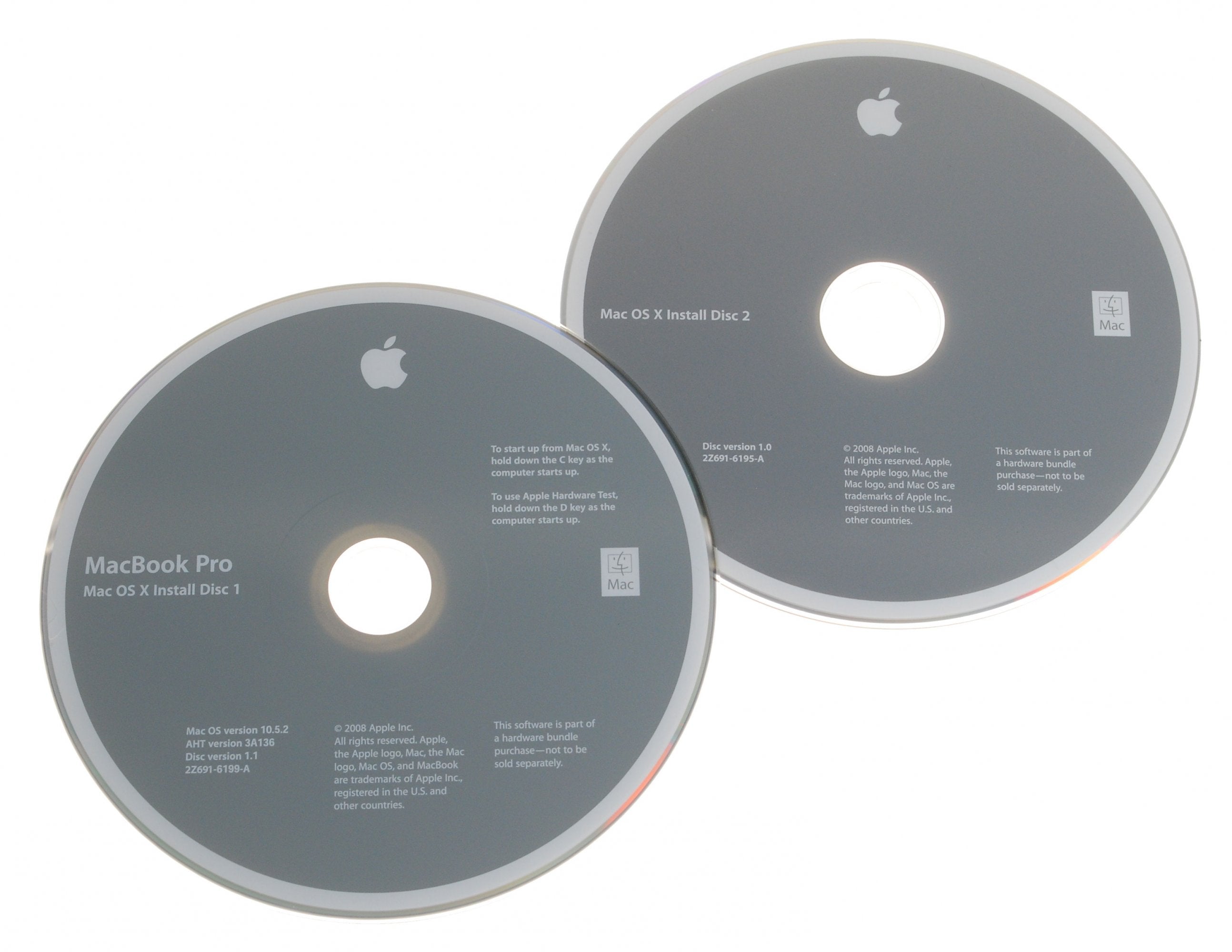 MacBook Pro 15" (Model A1260) Restore DVDs