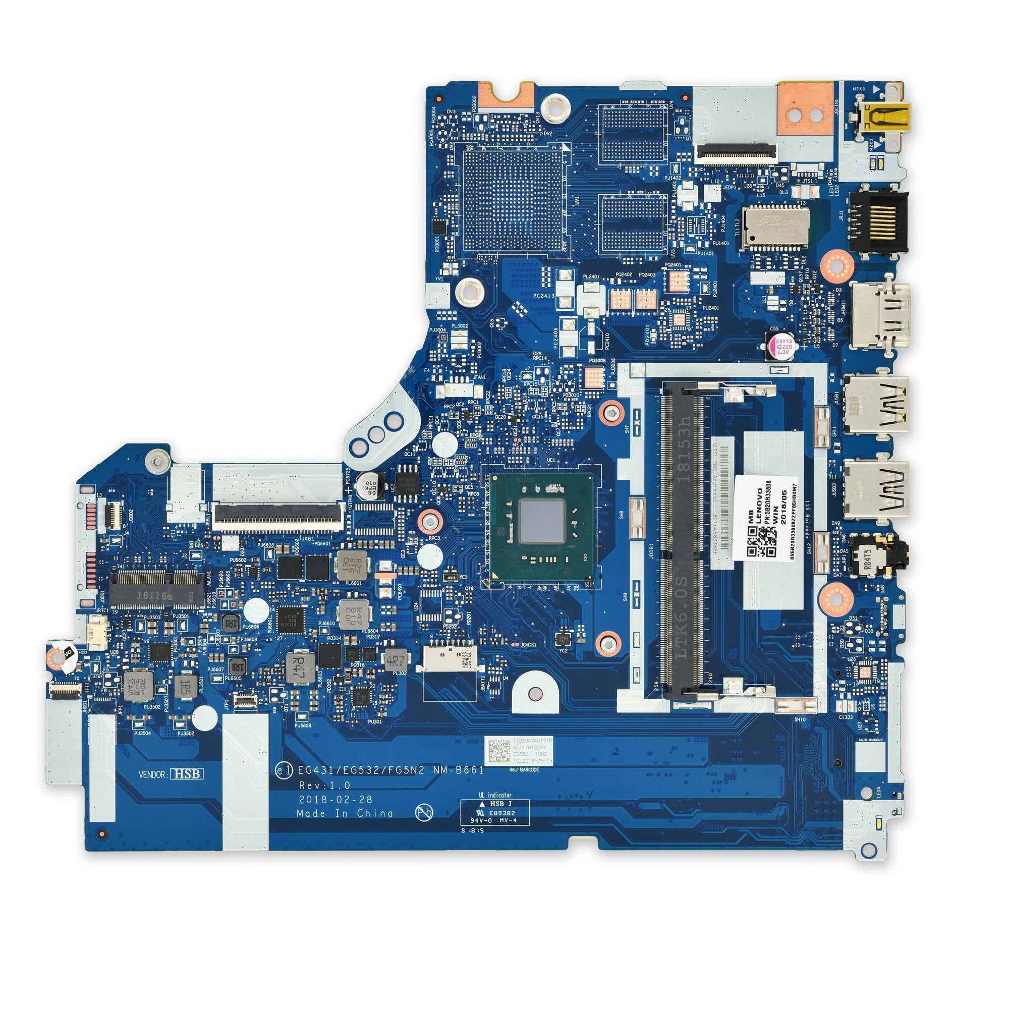 Lenovo IdeaPad 330 Motherboard Intel Celeron N4100 Used