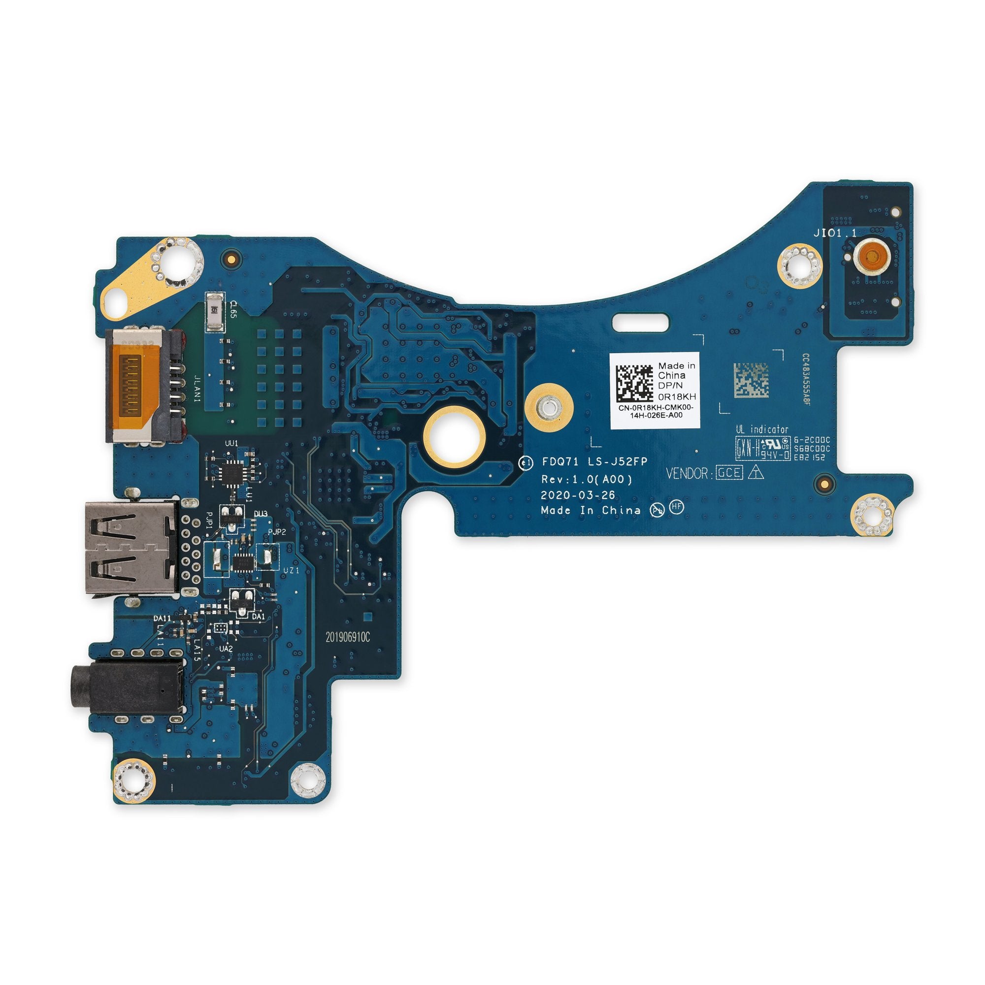 Dell Alienware m17 R3 Left I/O Board - R18KH New