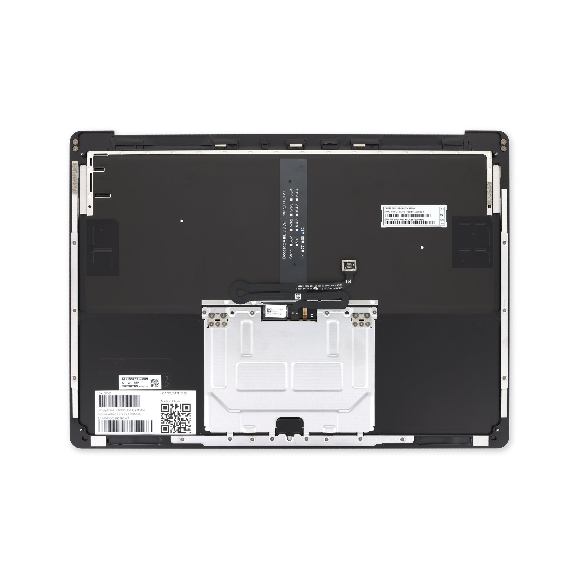 Surface Laptop 3 13.5" (Model 1868) Top Cover and Keyboard - Genuine Black OEM English Keyboard