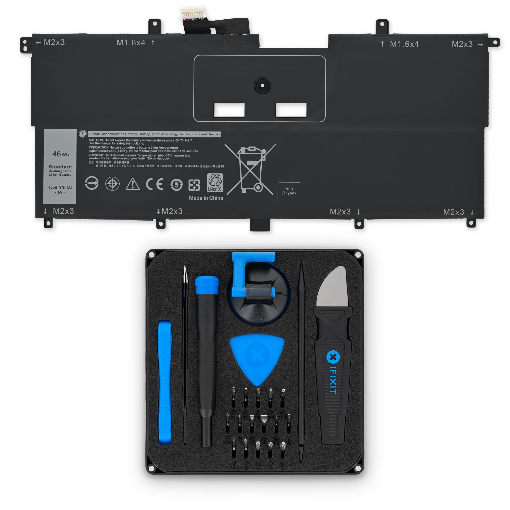 Dell XPS 13 9365 Battery New Fix Kit