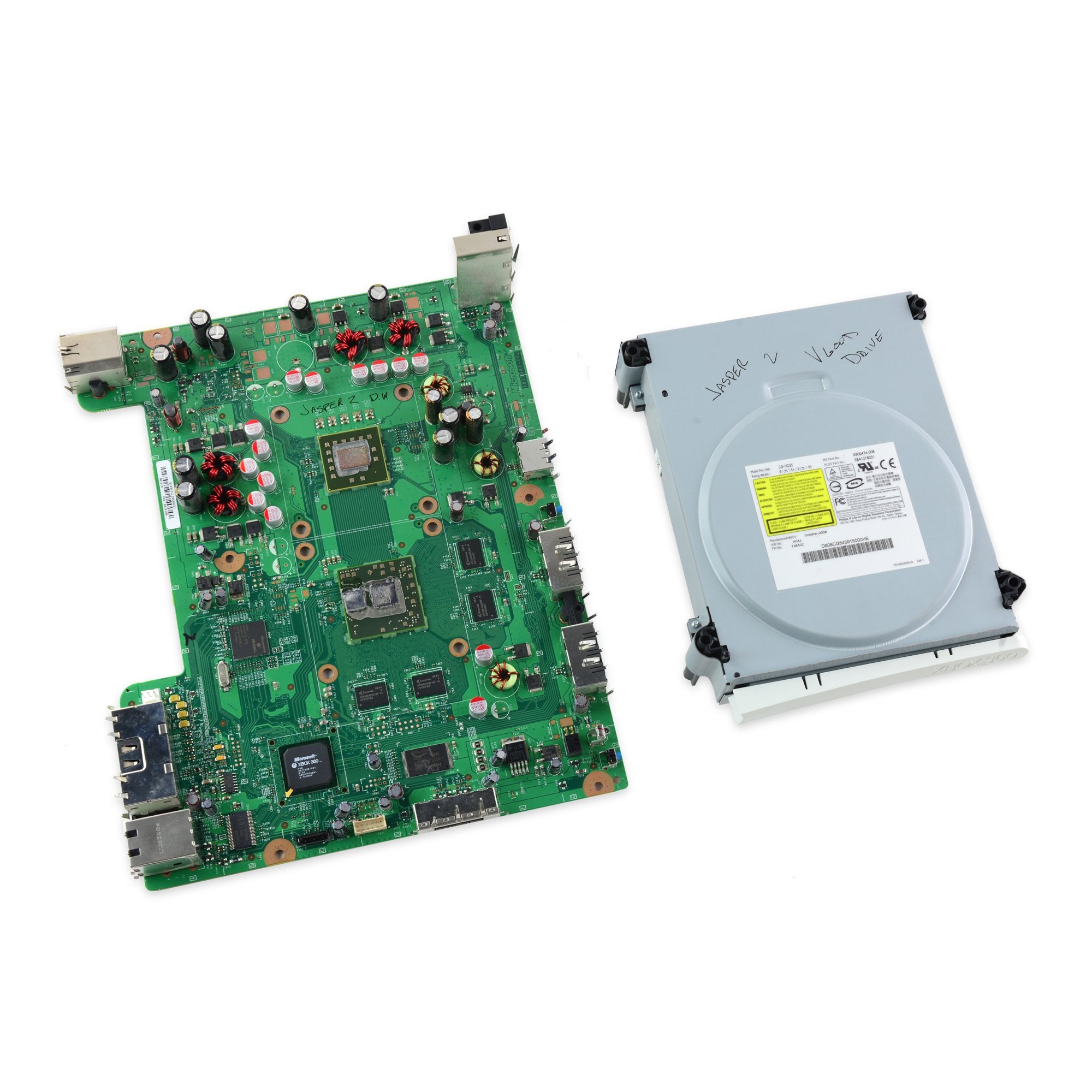Xbox 360 Jasper Motherboard and Paired Optical Drive