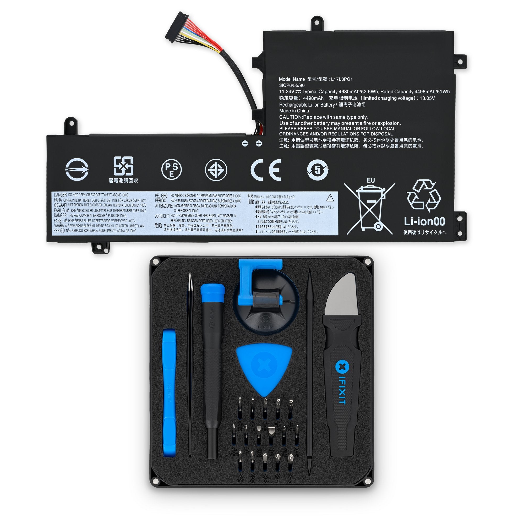 Lenovo L17L3PG1 Battery New Fix Kit