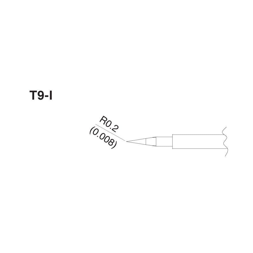 Tiny Pointed Hot Tweezer Tips Hakko T9-I fits FM-2023 Micro Soldering Tweezers