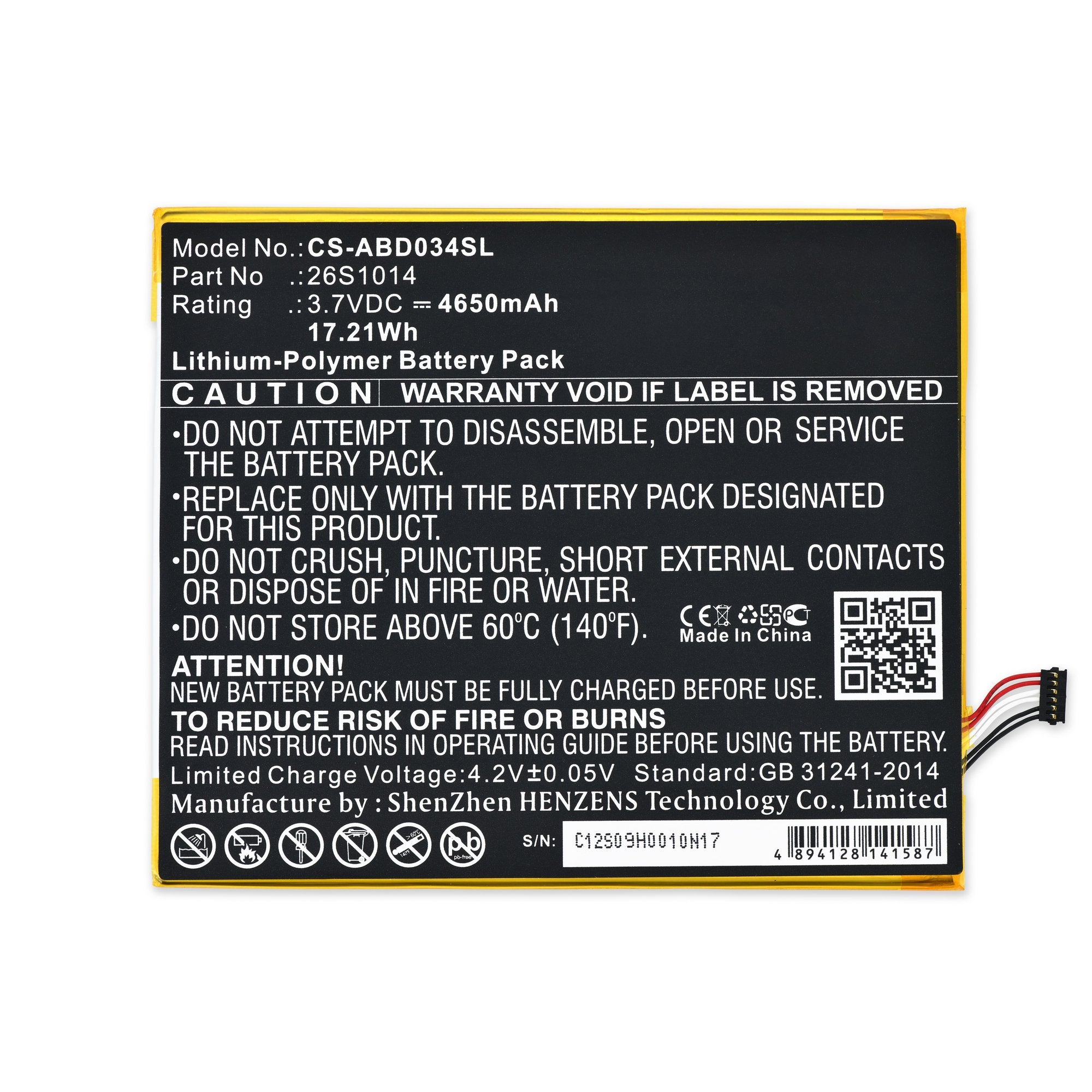 Amazon Fire HD 8 (7th Gen) Battery New 4650 mAh