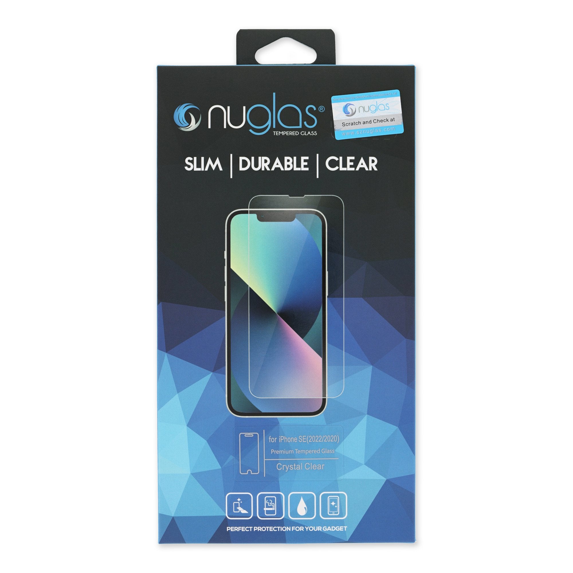NuGlas Tempered Glass Screen Protector for iPhone SE 2020/SE 2022 New