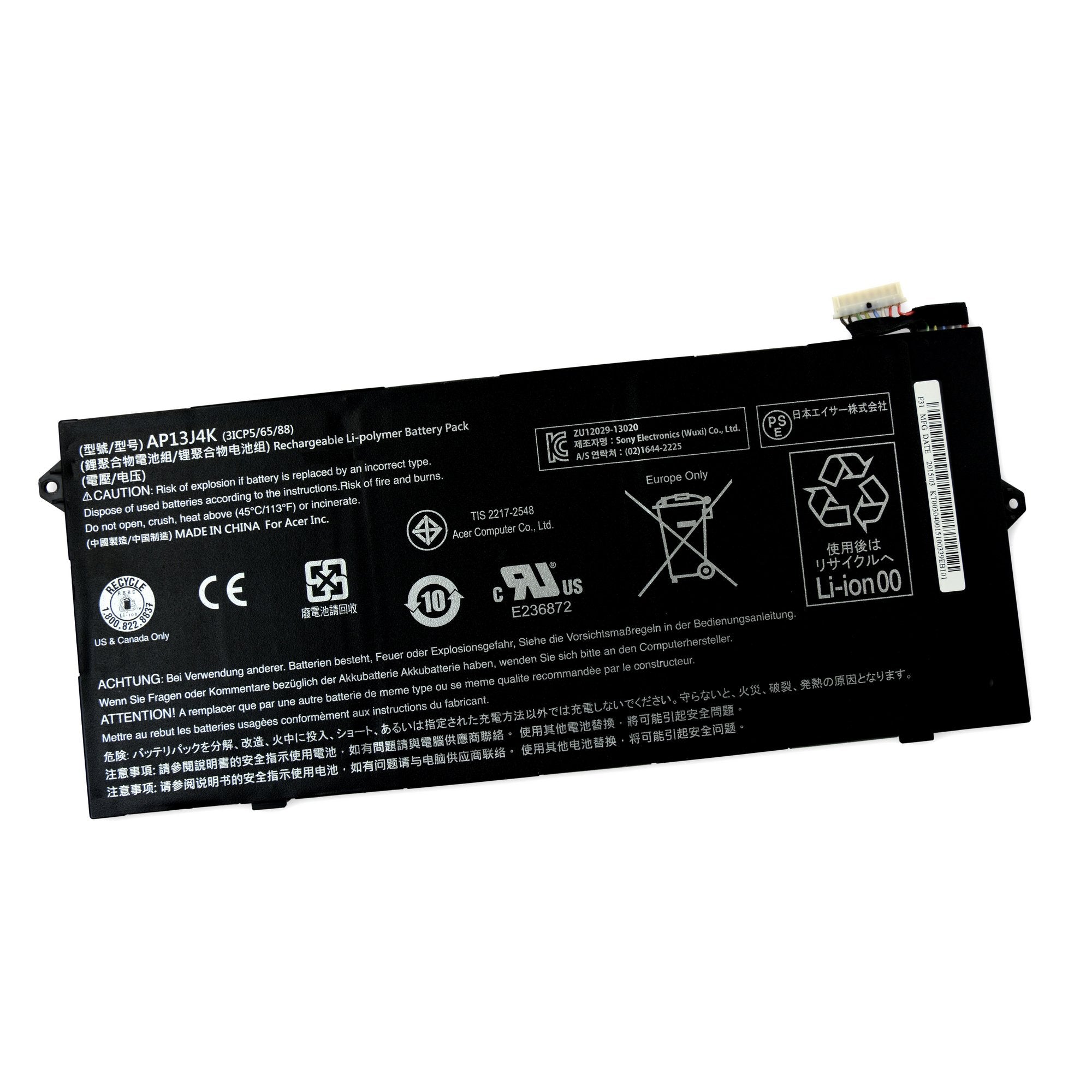 Acer Chromebook AP13J4K Battery New