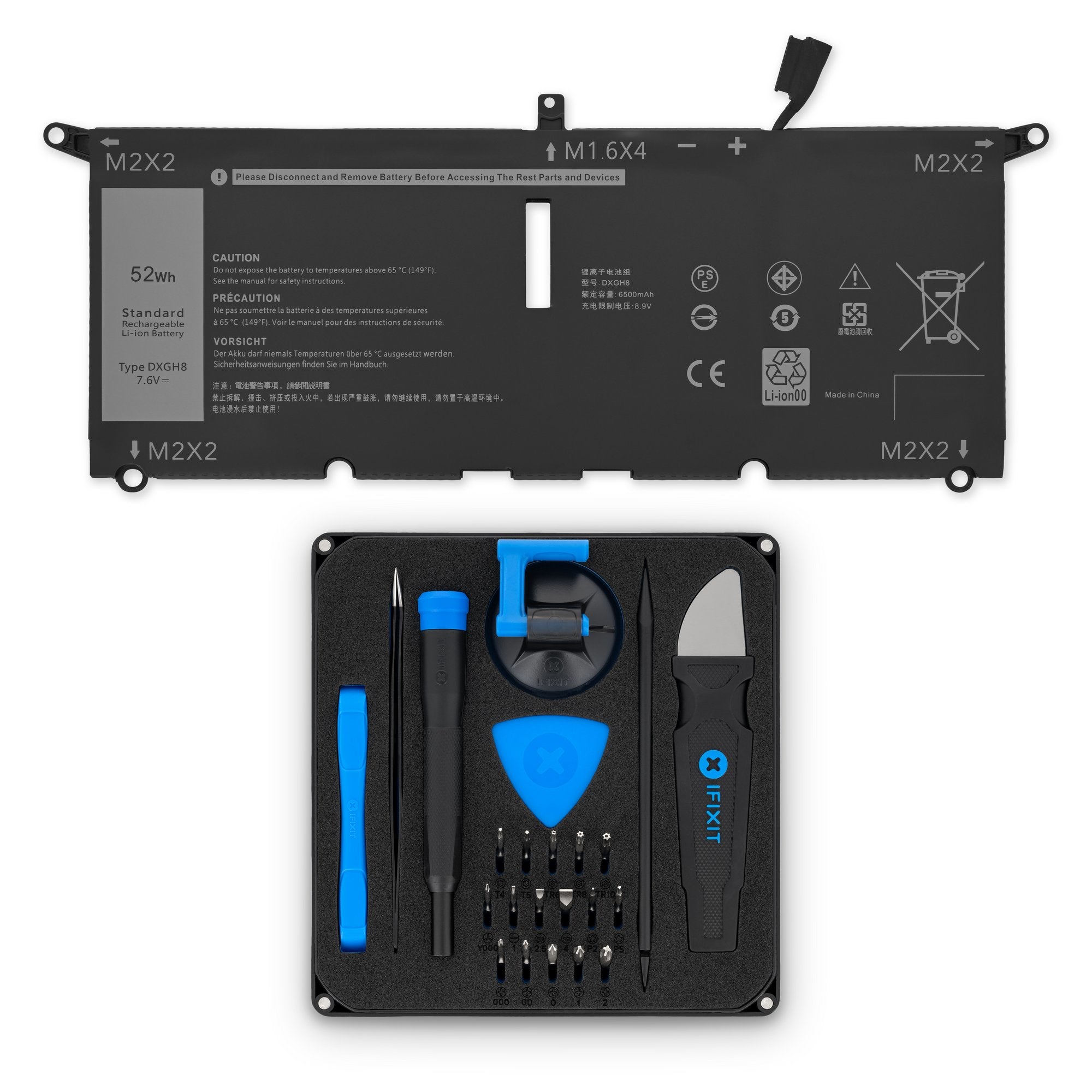 Dell XPS 13 Battery - DXGH8 New Fix Kit