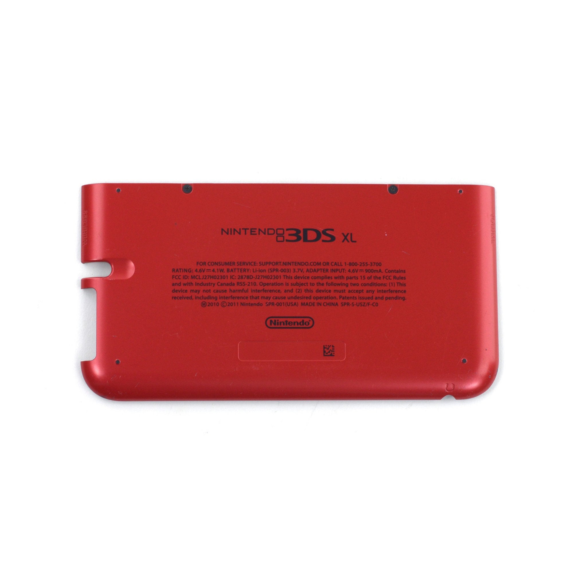 Nintendo 3DS XL Rear Case Red Used, A-Stock Standard Edition