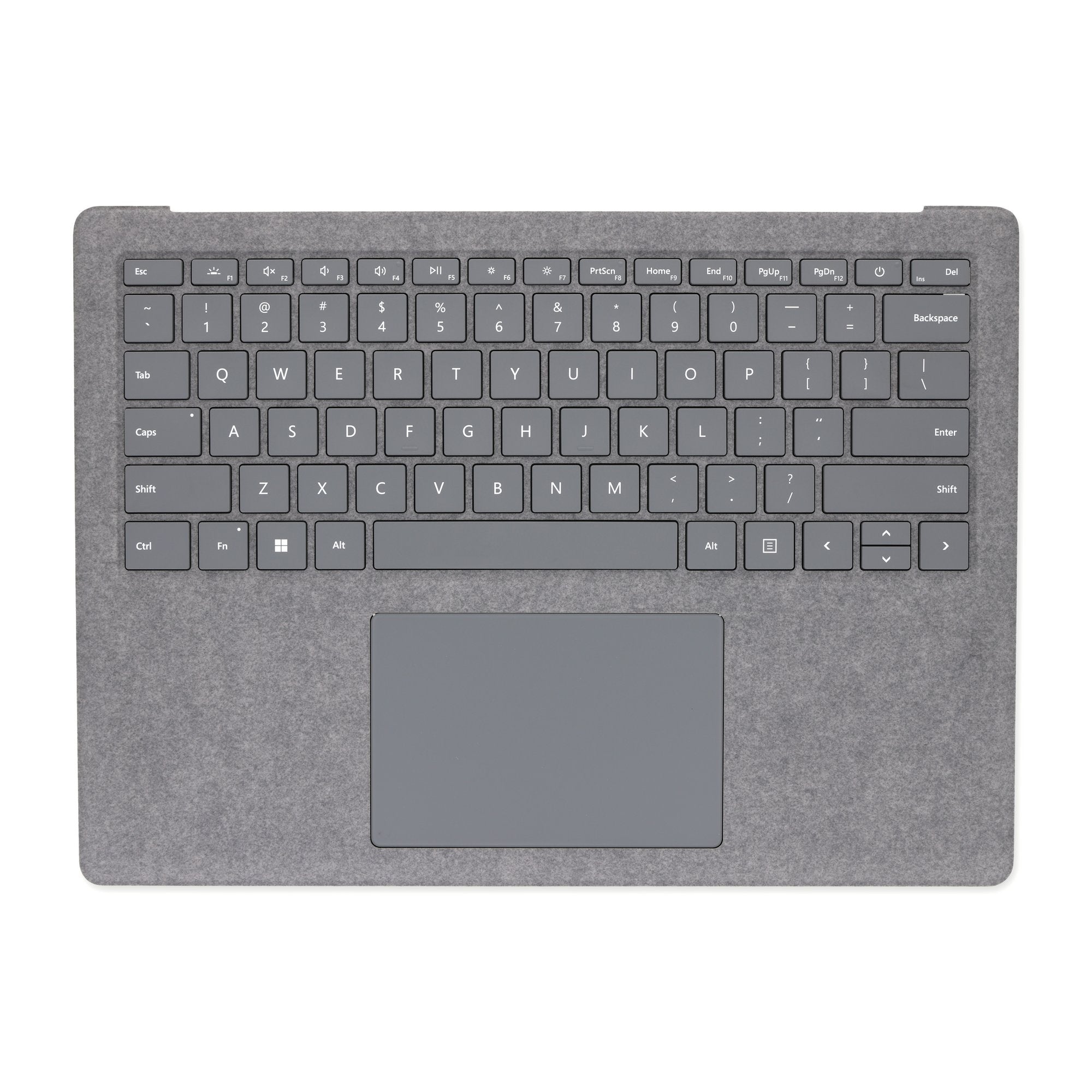 Surface Laptop 5 13.5" Top Cover and Keyboard - Genuine Platinum Alcantara OEM English Keyboard