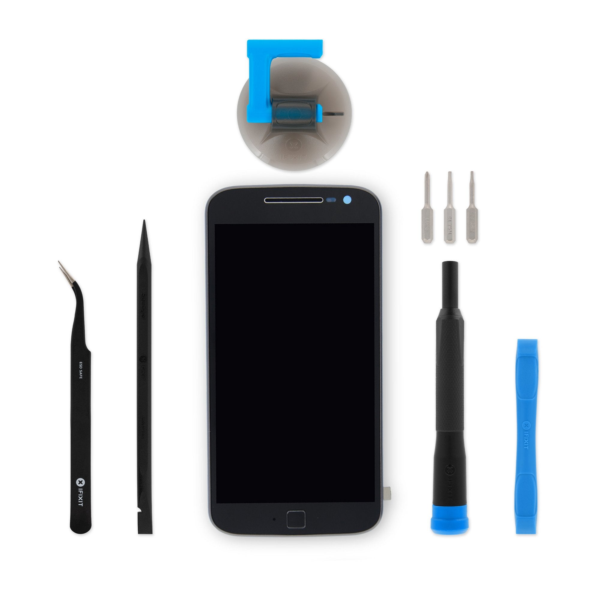 Moto G4 Plus Screen - Genuine Black New Fix Kit