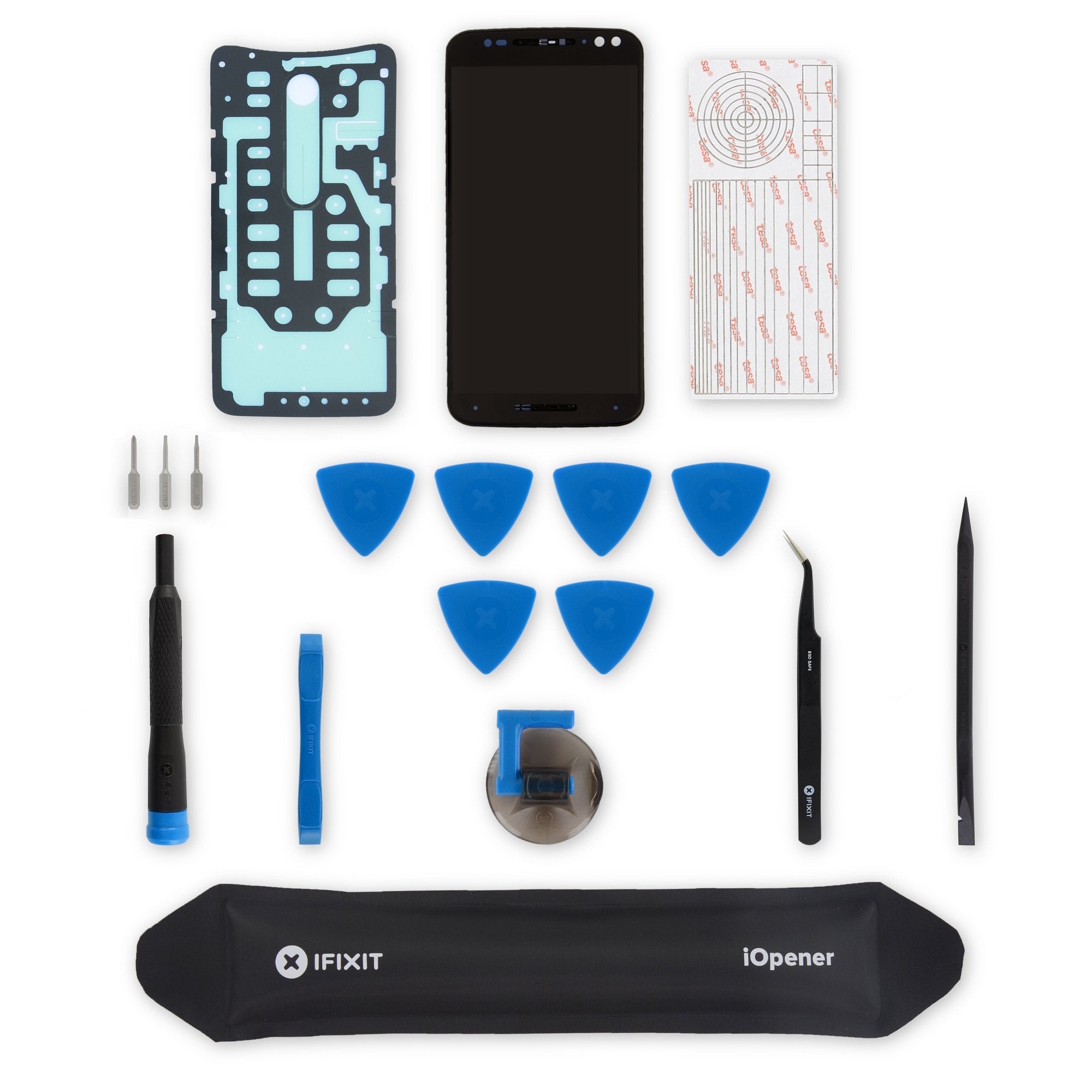 Moto X Pure Edition Screen - Genuine Black New Fix Kit