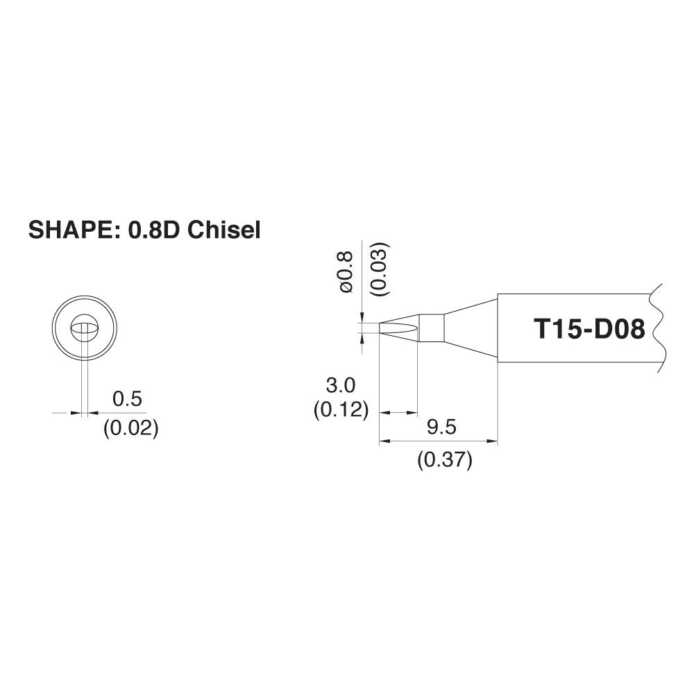 T15 Series Tips fit FM2027 Soldering Iron New Tiny Chisel T15-D08