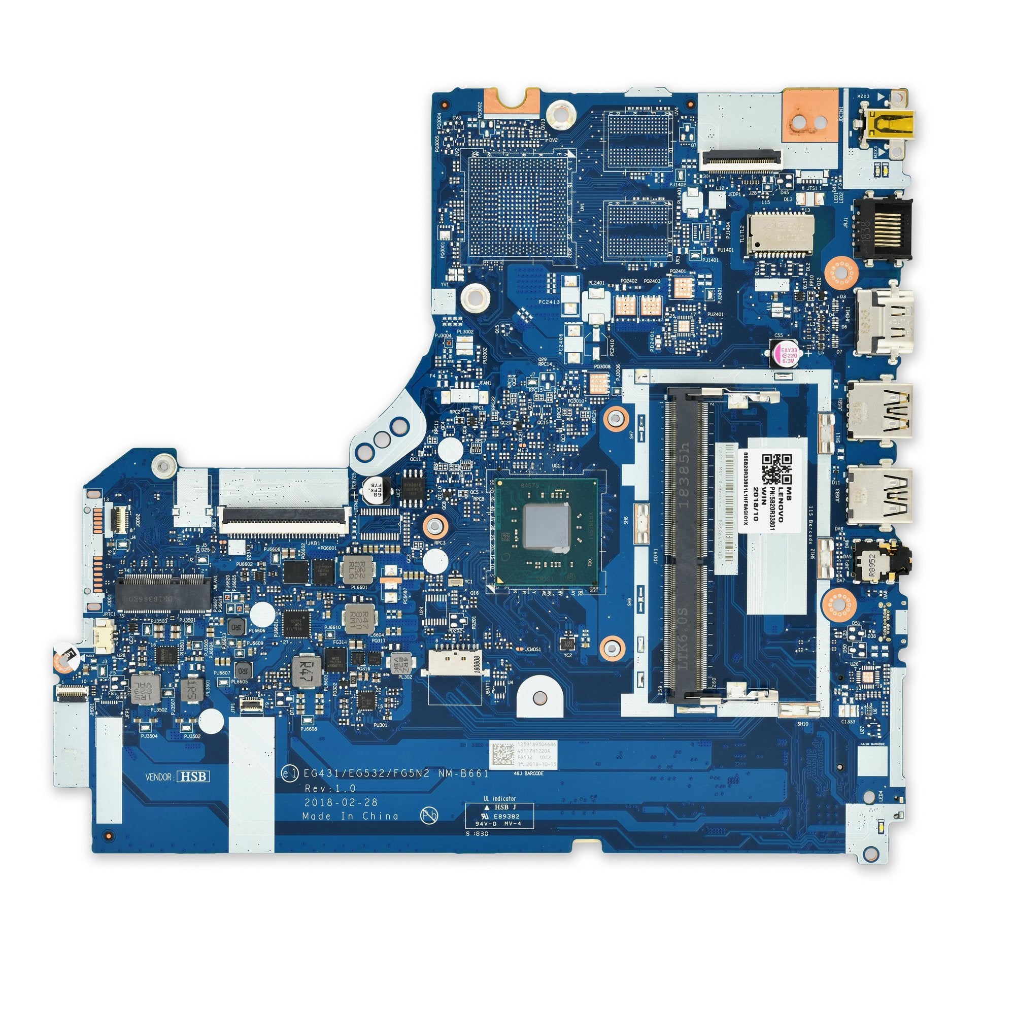 Lenovo IdeaPad 330 Motherboard Intel Celeron N4000 Used