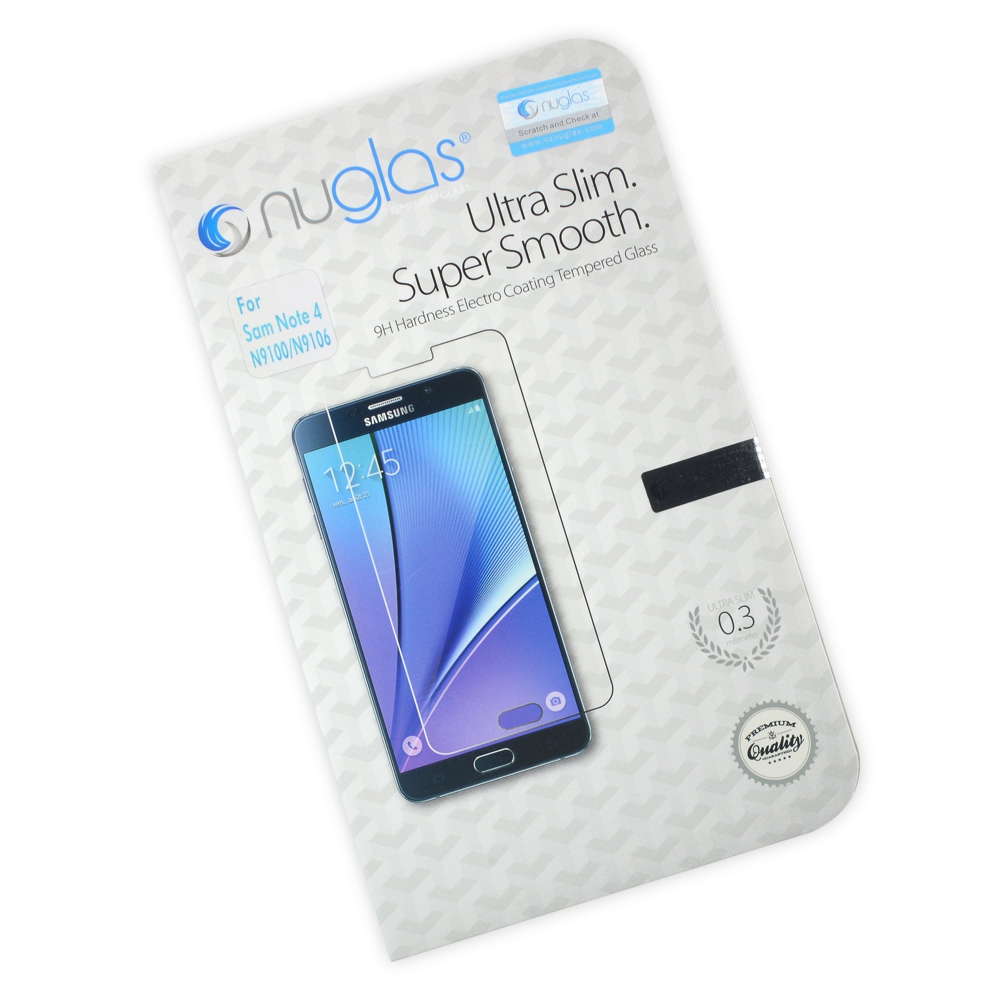 NuGlas Tempered Glass Screen Protector for Galaxy Note 4