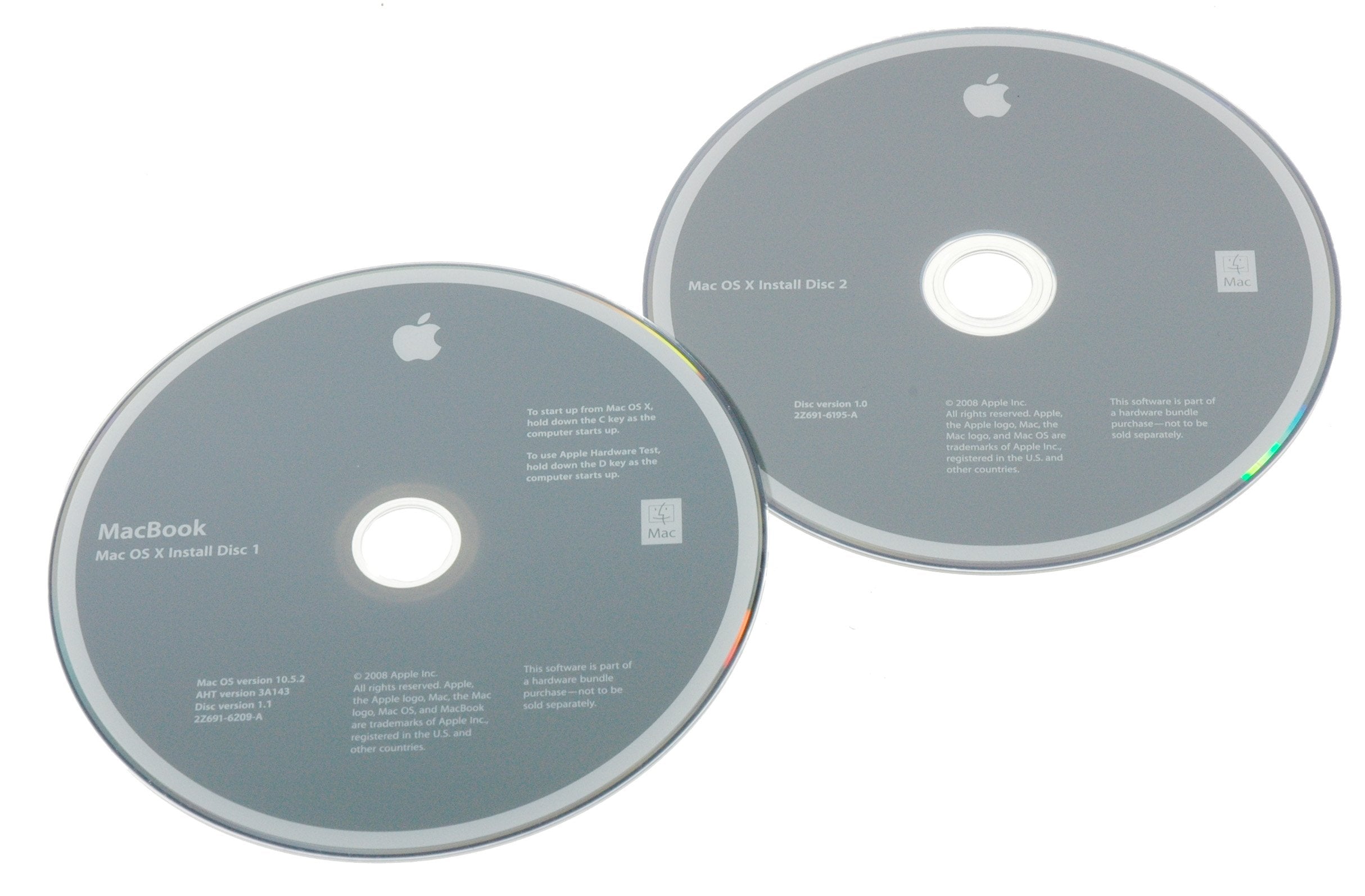 MacBook 2.1/2.4 GHz Core 2 Duo Restore DVDs