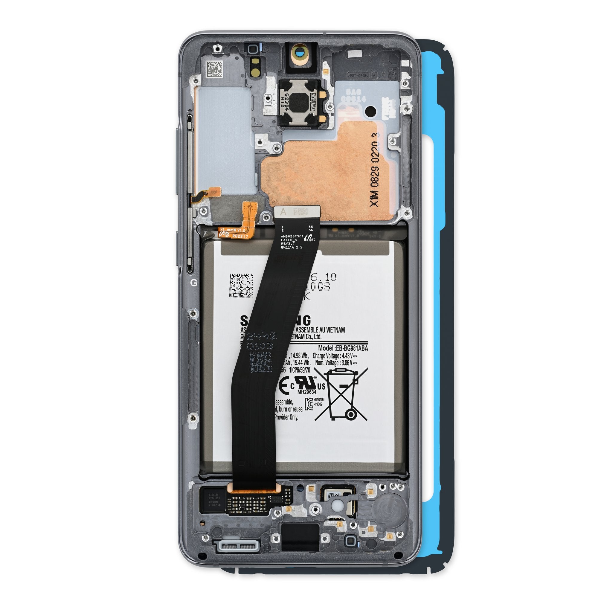 Samsung Galaxy S20 5G (USA Verizon) Screen and Battery - Genuine Gray New Part Only