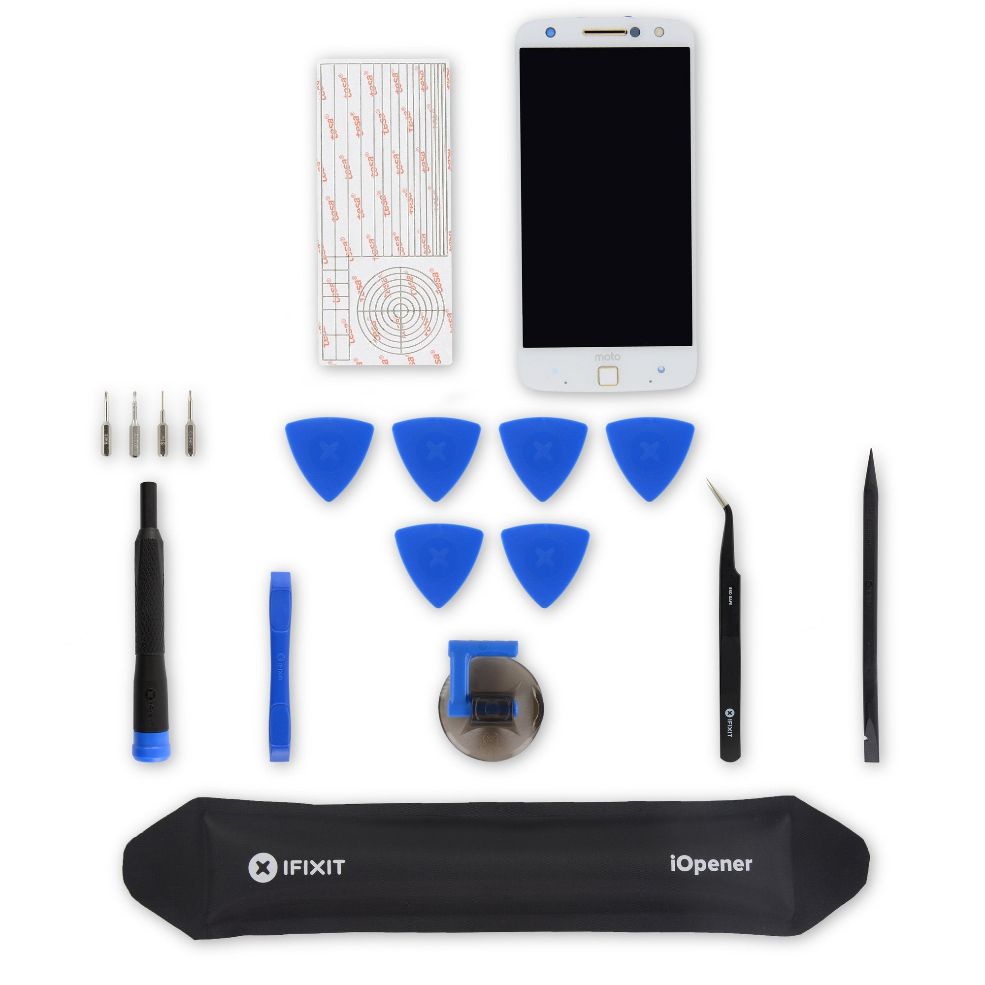 Moto Z Force Droid Screen - Genuine White New Fix Kit