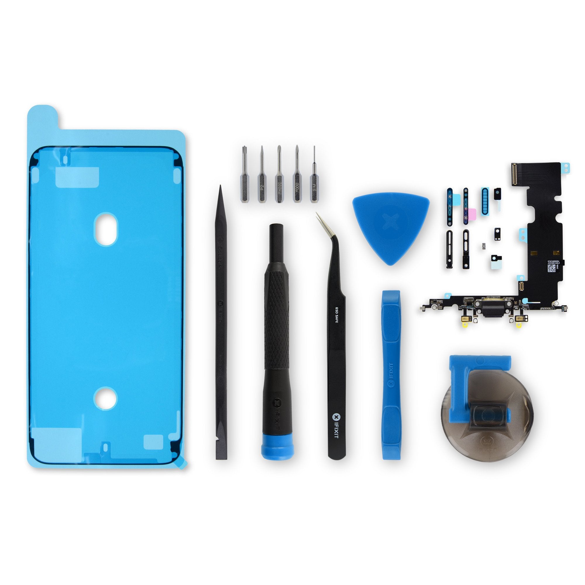 iPhone 8 Plus Lightning Connector Assembly Black New Fix Kit
