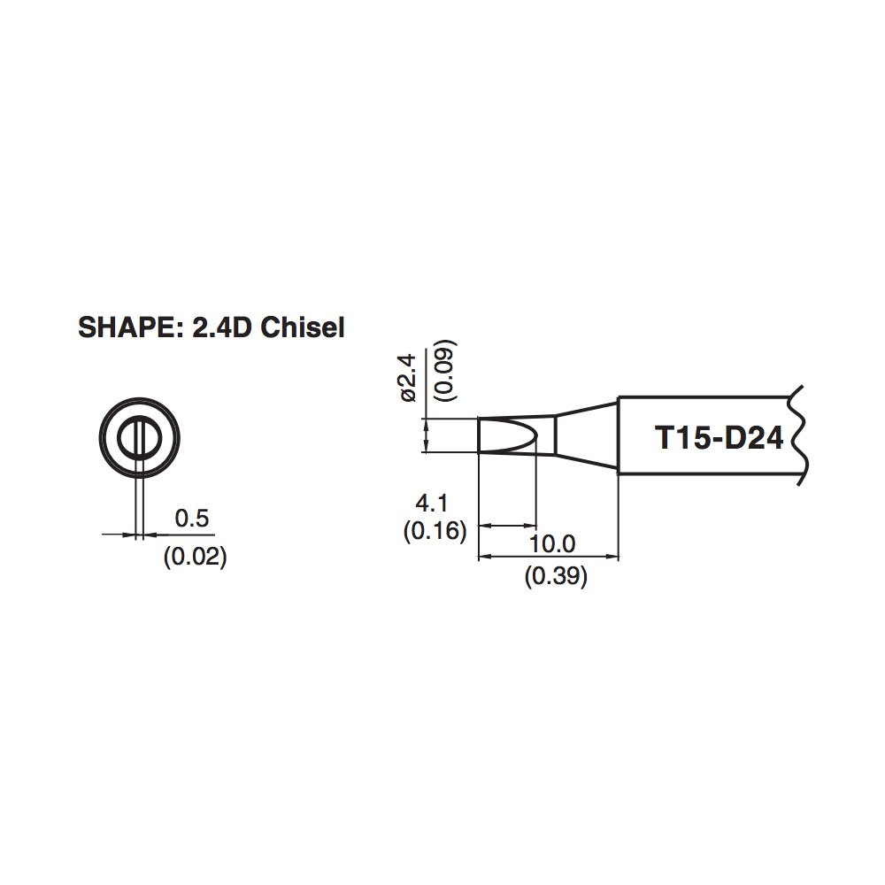 T15 Series Tips fit FM2027 Soldering Iron New Chisel T15-D24