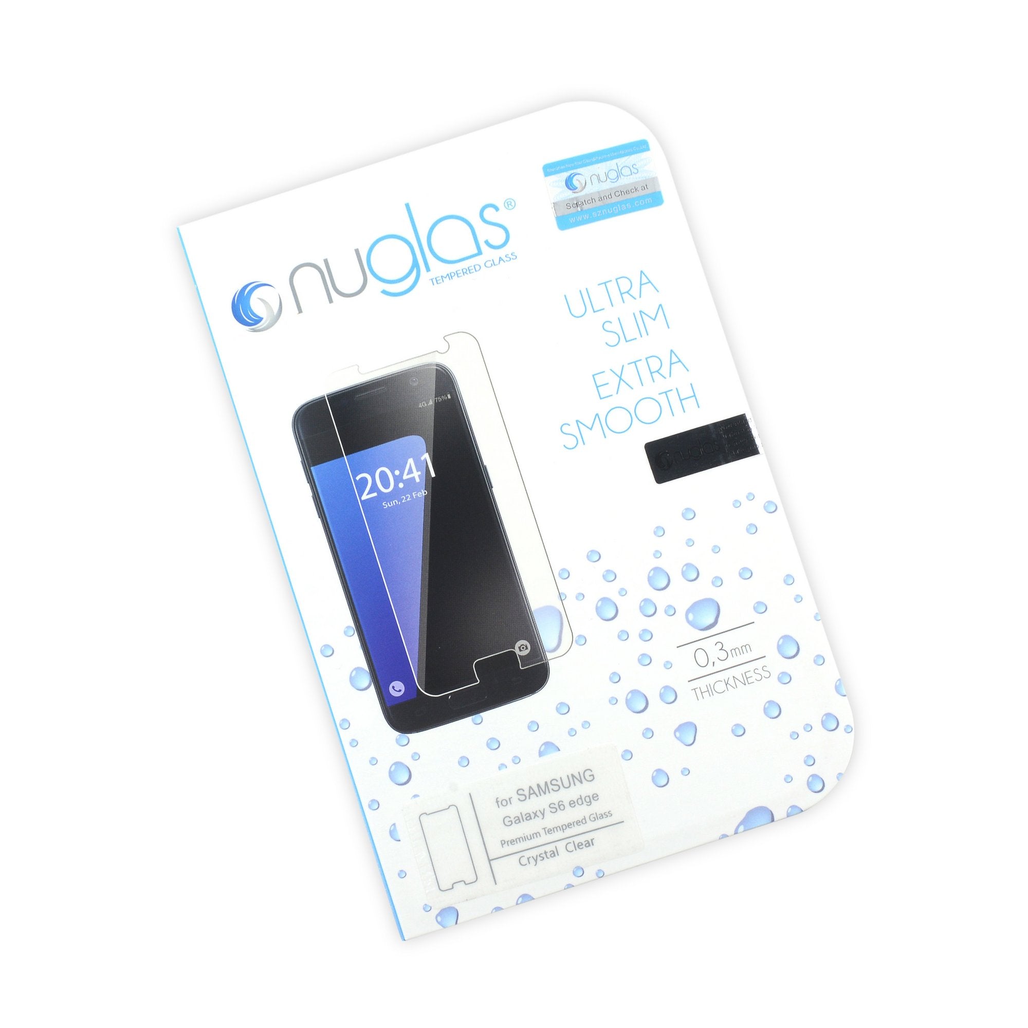 NuGlas Tempered Glass Screen Protector for Galaxy S6 Edge