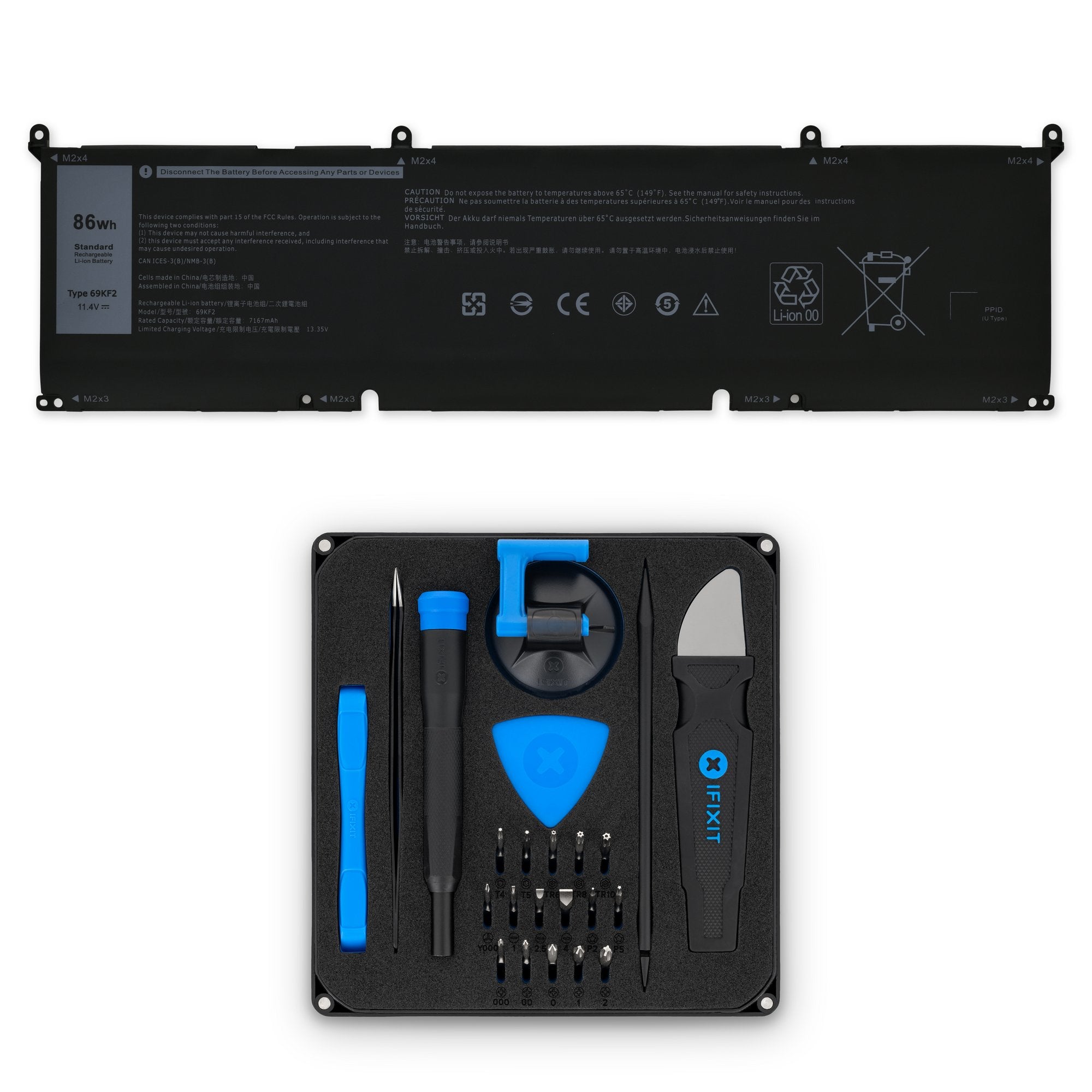 Dell 69KF2 Battery New Fix Kit