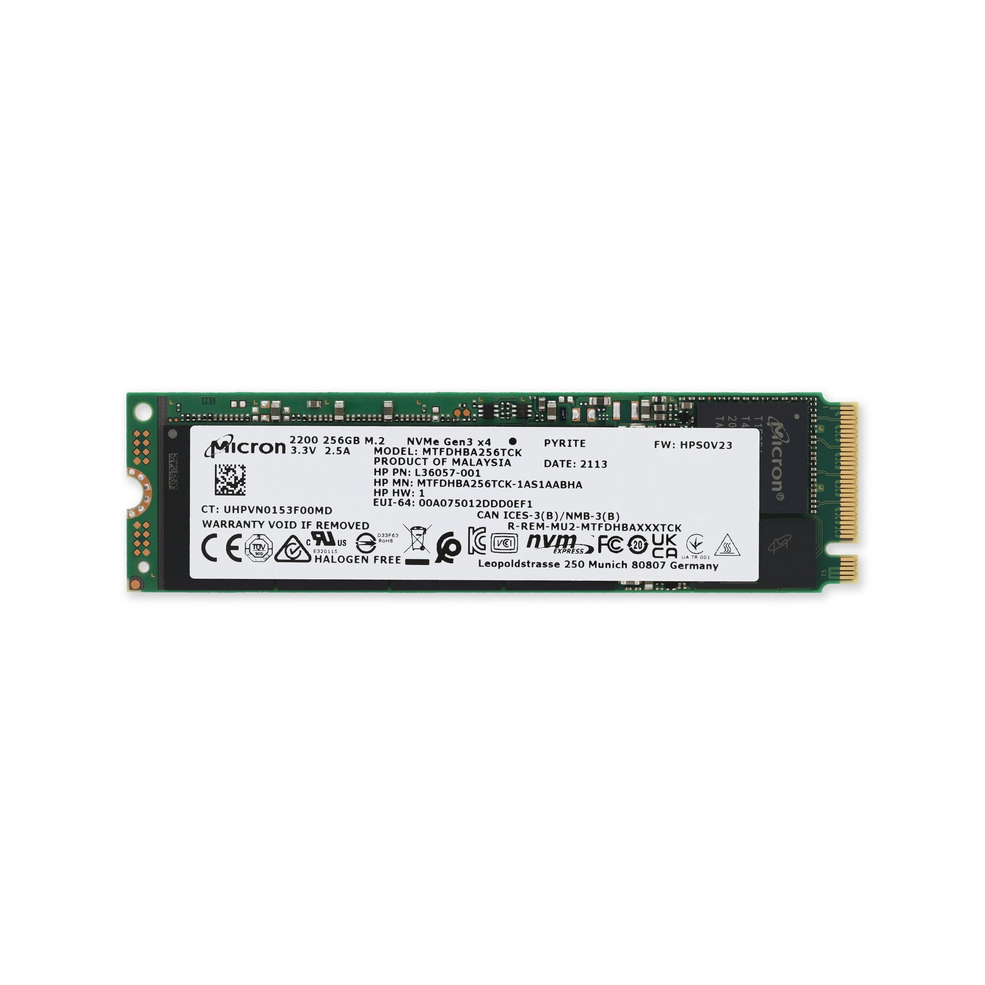 HP L17246-001 - 1TB M.2 2280 NGFF PCIe NVMe Gen3x4 Solid State SSD