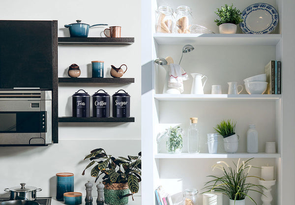 introducing some metal canisters to your kitchen counter 