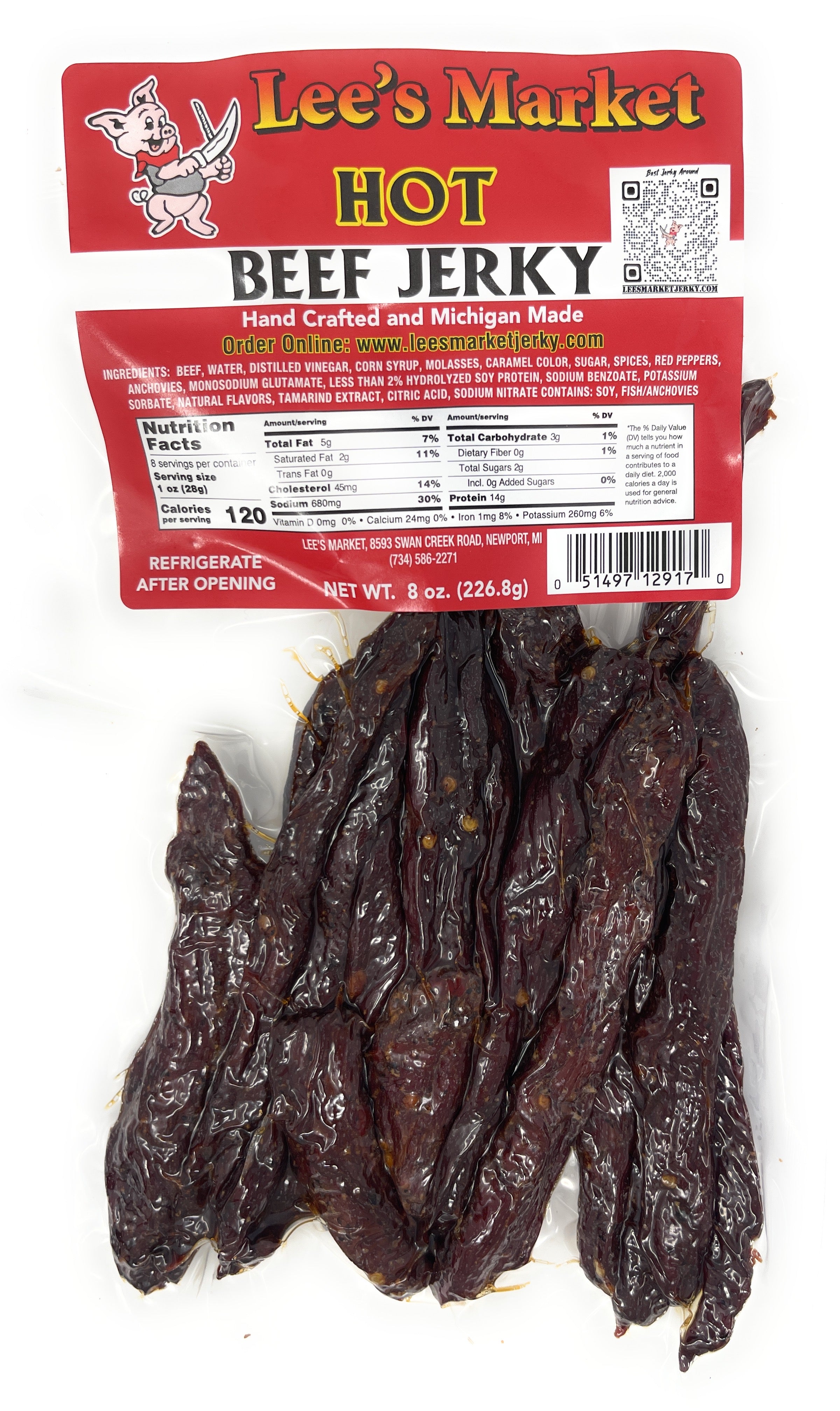 Hot Beef Jerky - Lees Market Jerky product image