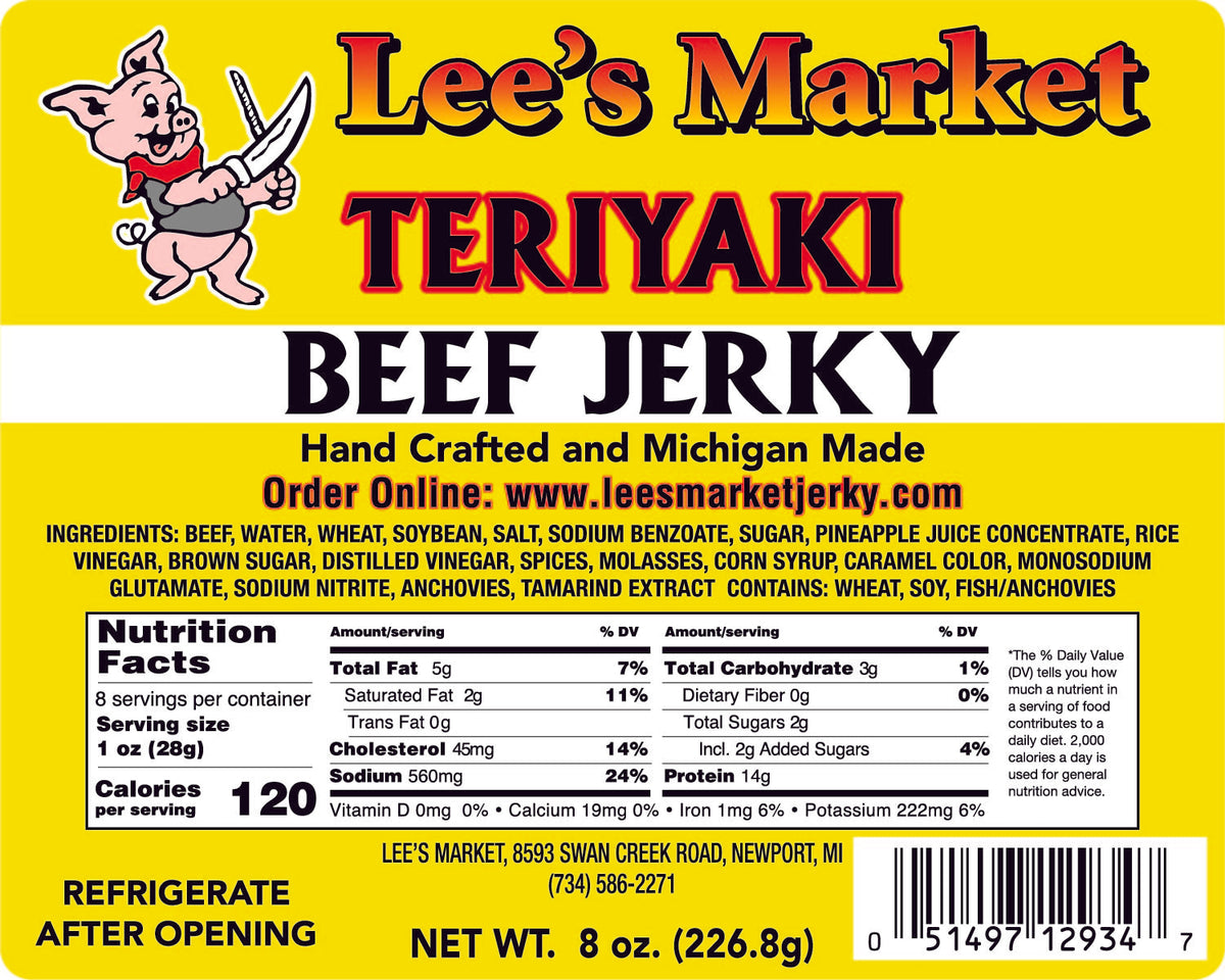 Hand-Crafted Teriyaki Jerky | Lee's Market Jerky