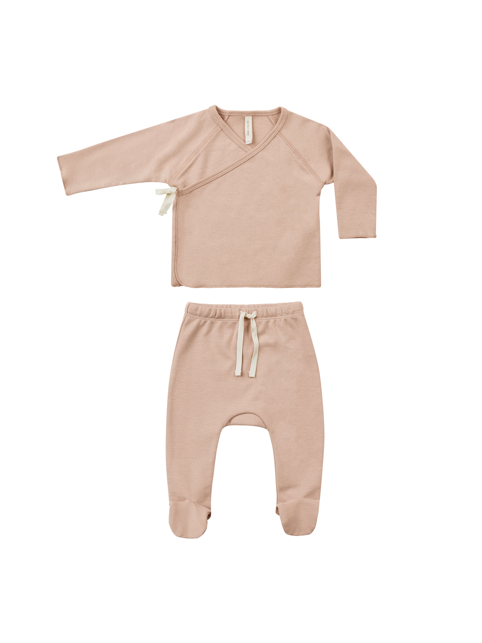 Wrap Top + Pant Set - Blush