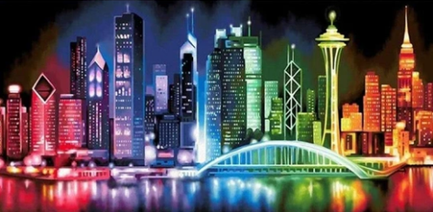 city night painting by numbers