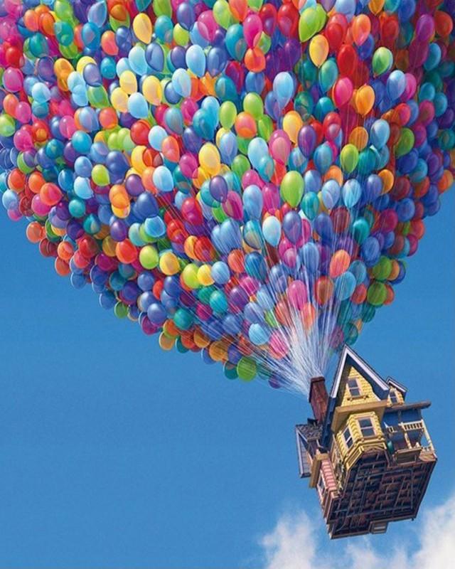 Air Balloons Flying House - DIY Paint by Numbers – I Love DIY Art