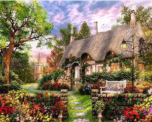 Beautiful House And Garden Painting Paint By Numbers I Love Diy Art