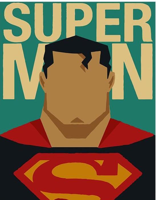 superman cartoon poster painting by number i love diy art