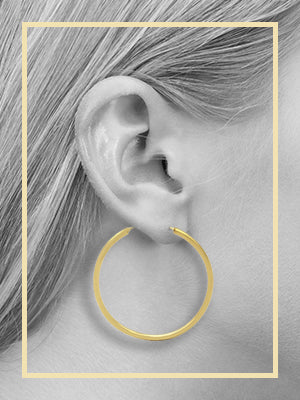 Round Hoop Earrings for Women