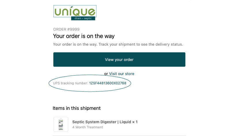 Your tracking number is included in your order confirmation email