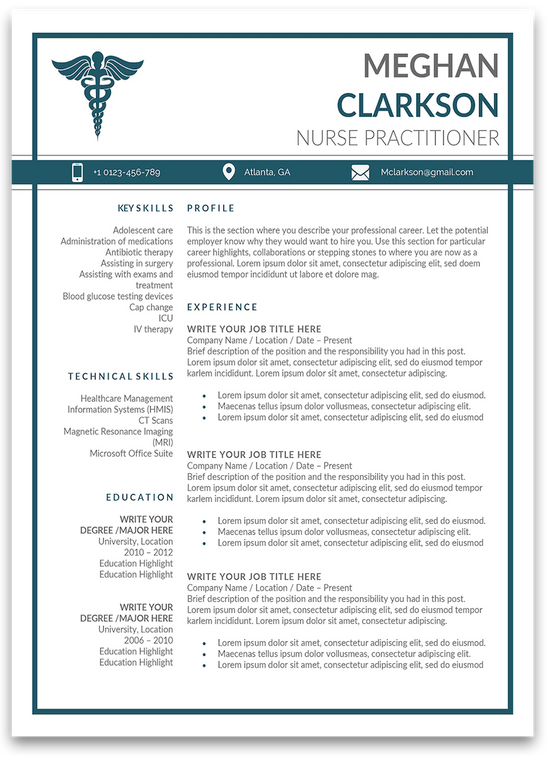 nurse practitioner cv example