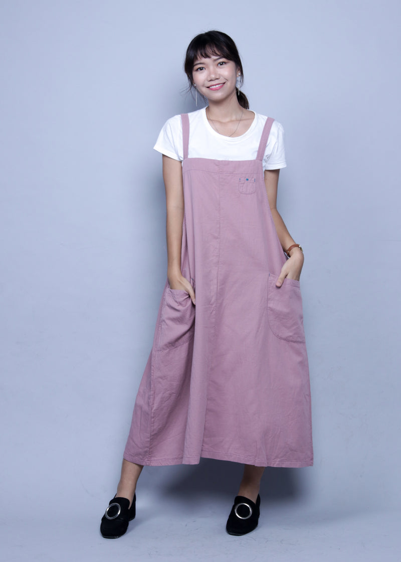 oversized pinafore dress