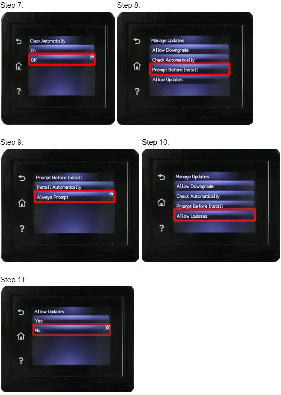 Comment désactiver la mise à jour sur les imprimantes v2 - Cartouches Certifiées