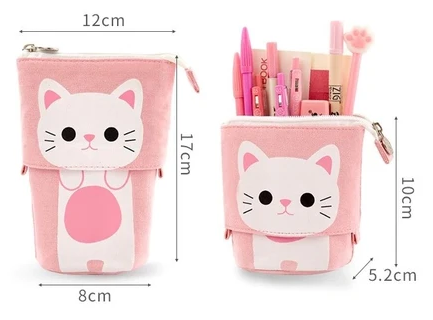 CuteSchool™ - Trousse scolaire se transformant en pot à crayon