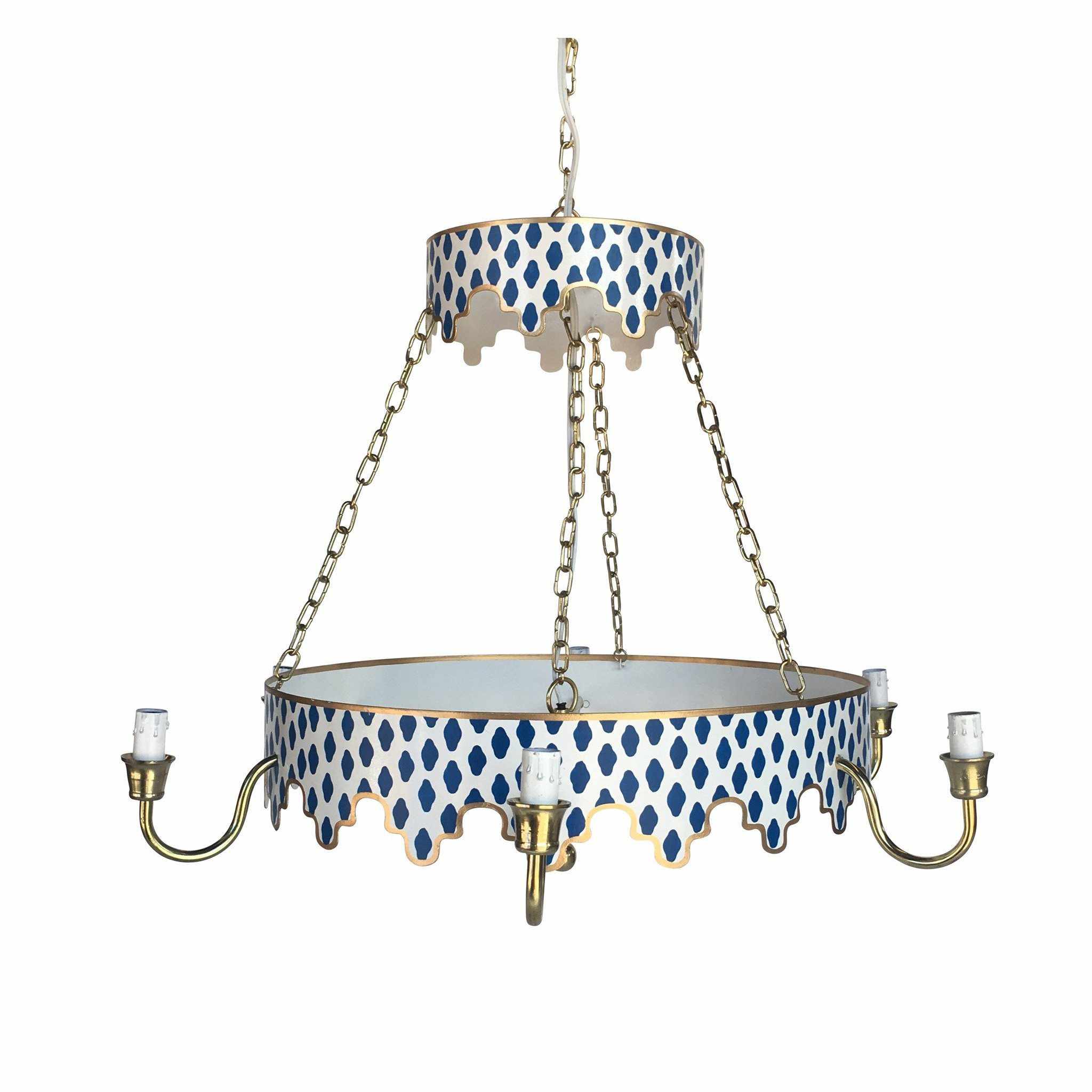 navy chandelier