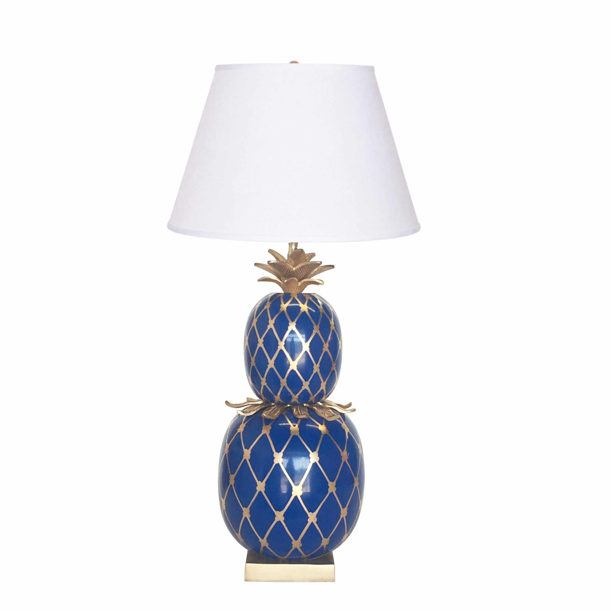 navy pineapple lamp